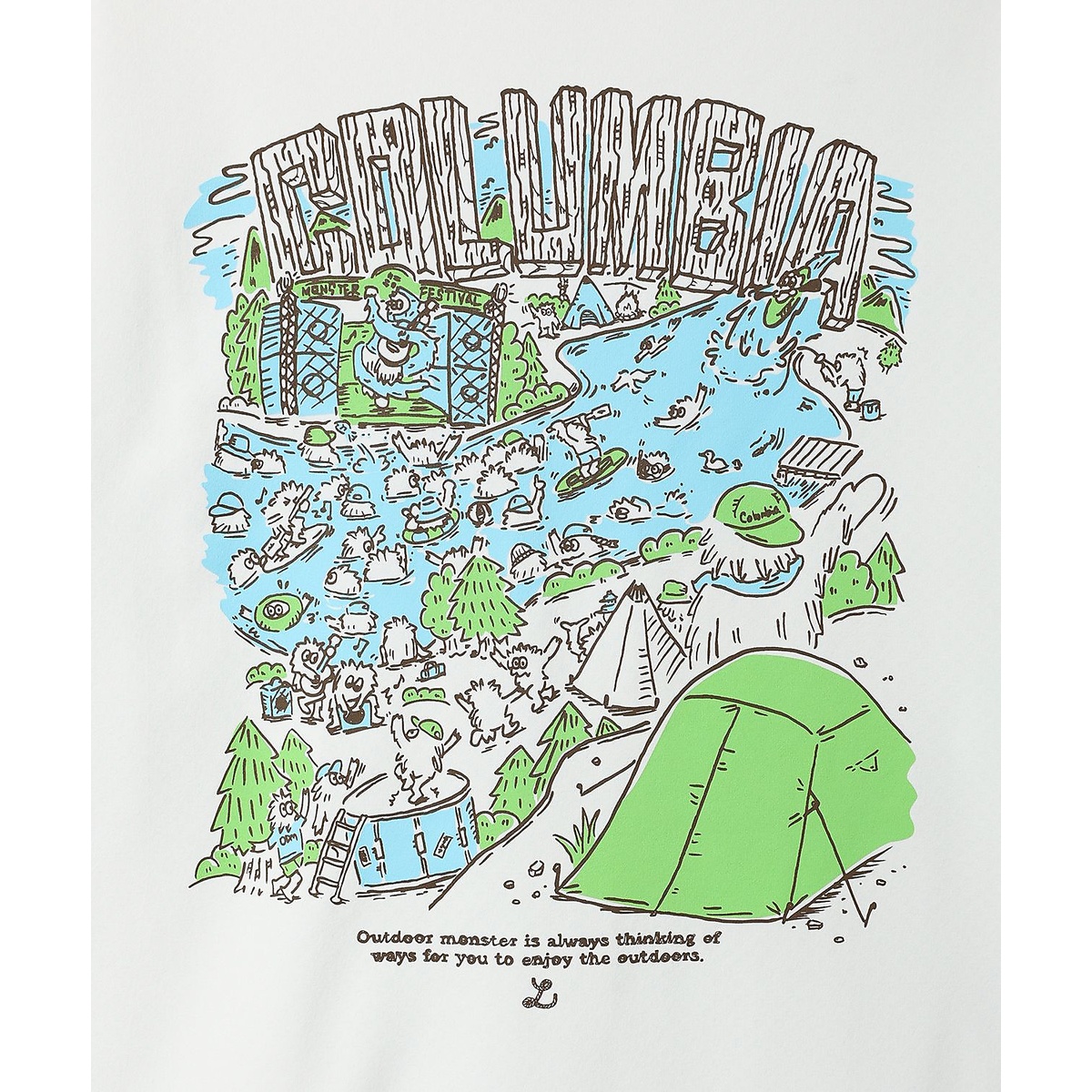 リトルベアロックグラフィックショートスリーブTシャツ