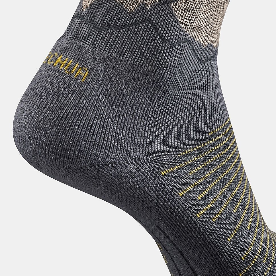 Decathlon 2足組ロークルー丈ソックス HIKE 100 GRY
