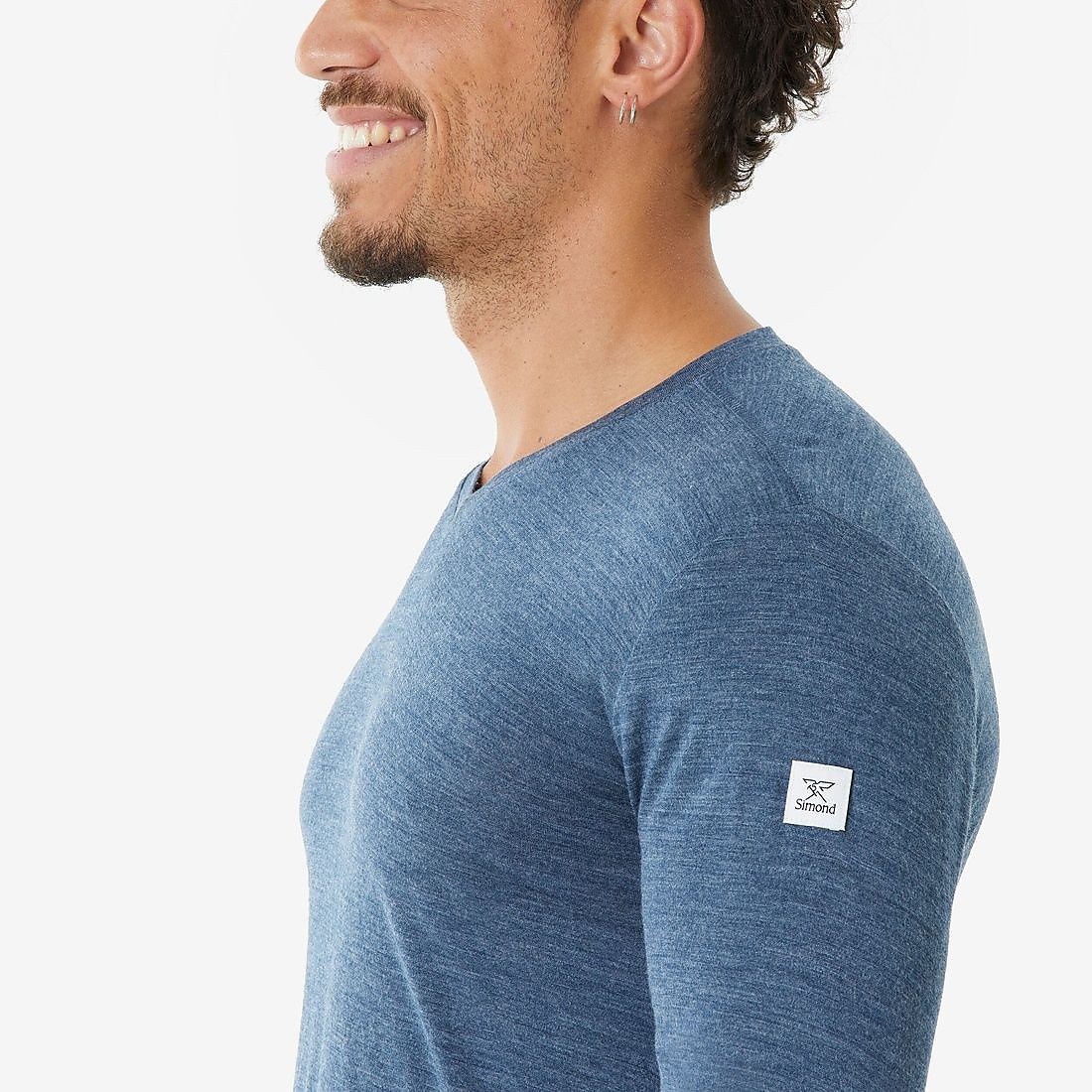 SIMOND メンズ 長袖Tシャツ MERINO FRESH BLU