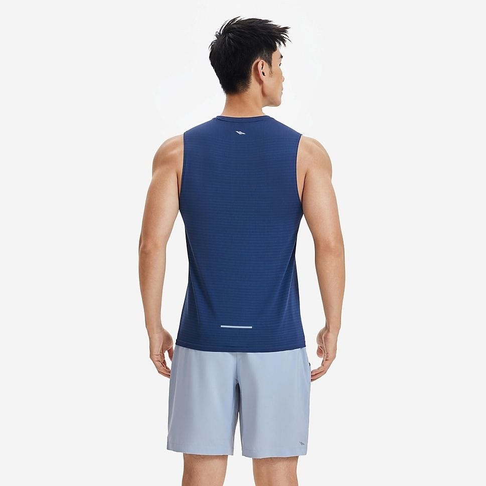 KIPRUN メンズ タンクトップ RUN 500 COMFORT BLU