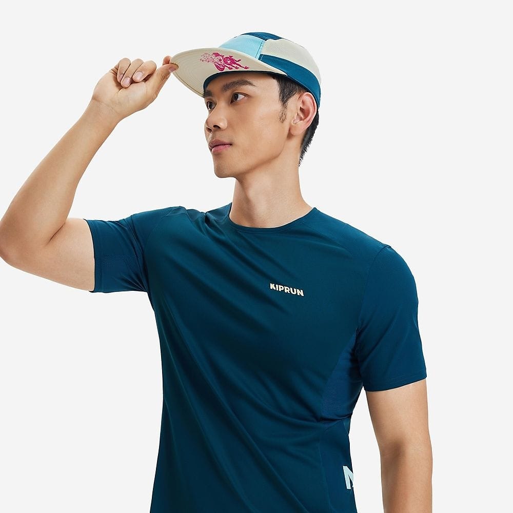 KIPRUN ユニセックス ランニングキャップ 5パネル BLU YEL