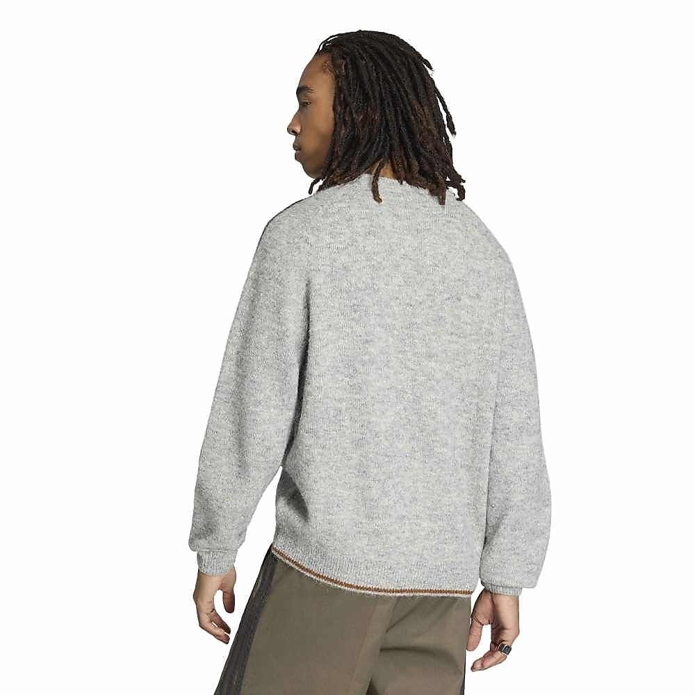 3 STRIPES FLUFFY KNIT CREW