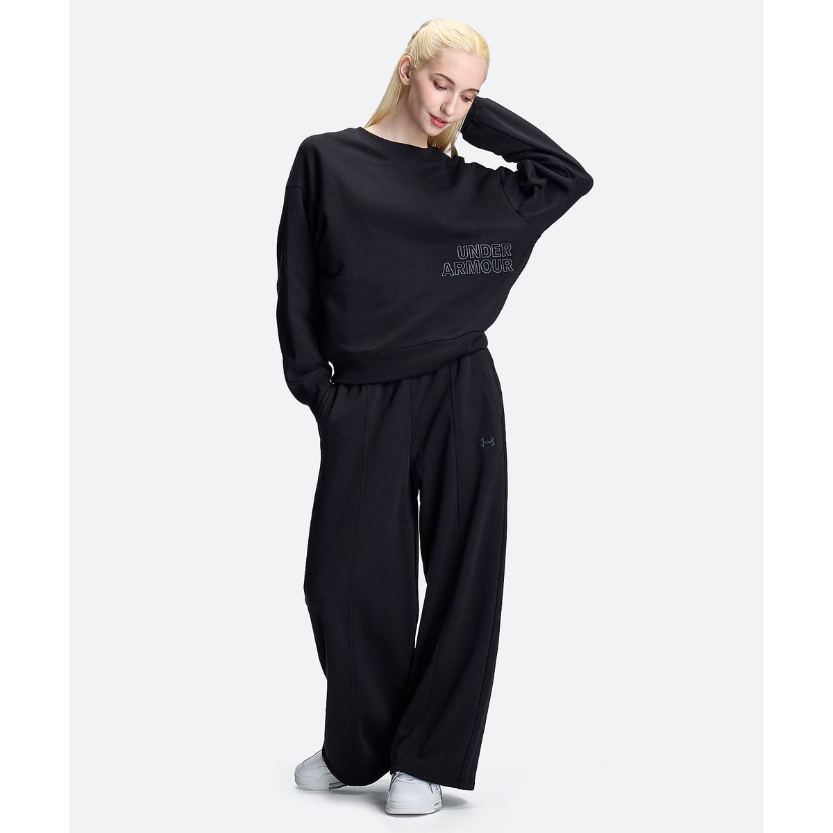UA ESSENTIAL TERRY EMBROIDERY CREW