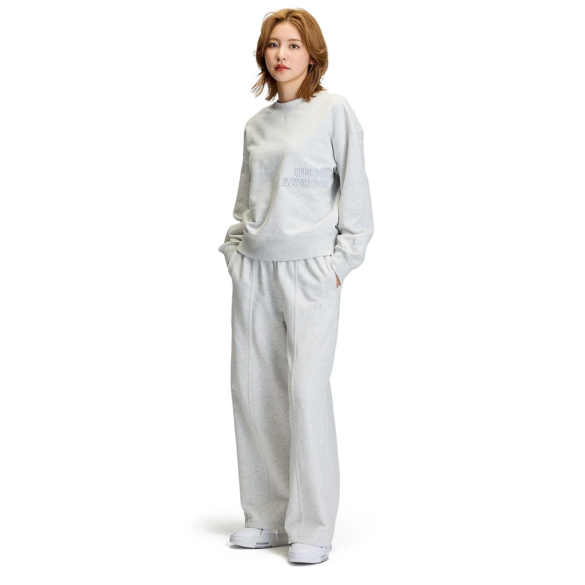 UA ESSENTIAL TERRY EMBROIDERY CREW