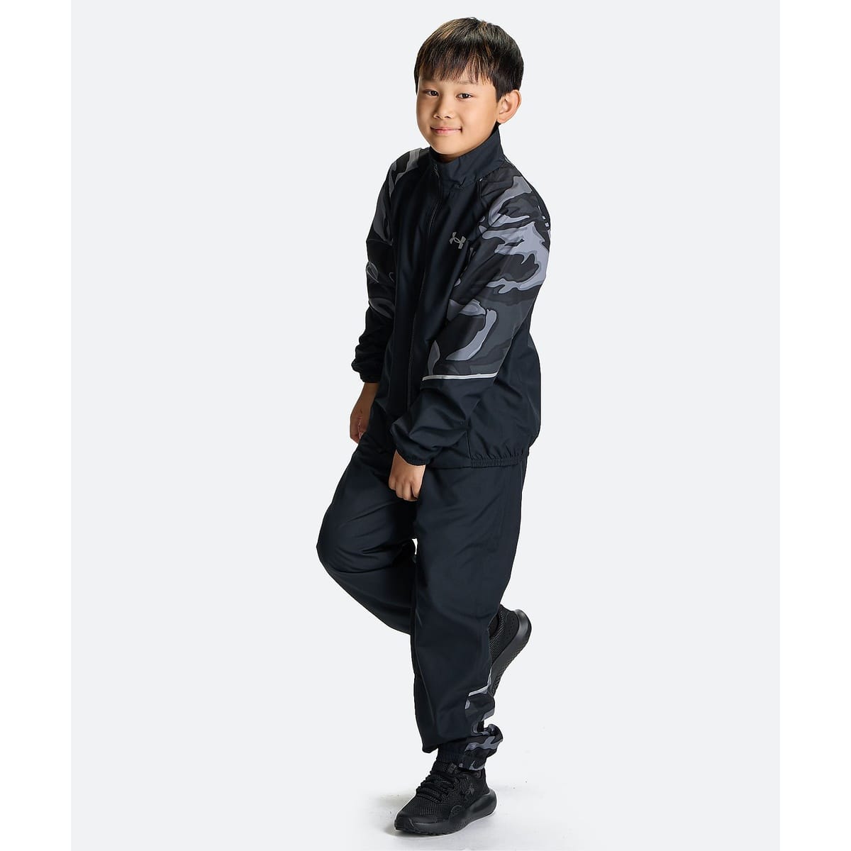 UA TRICOT PRINT WOVEN FULL-ZIP JACKET