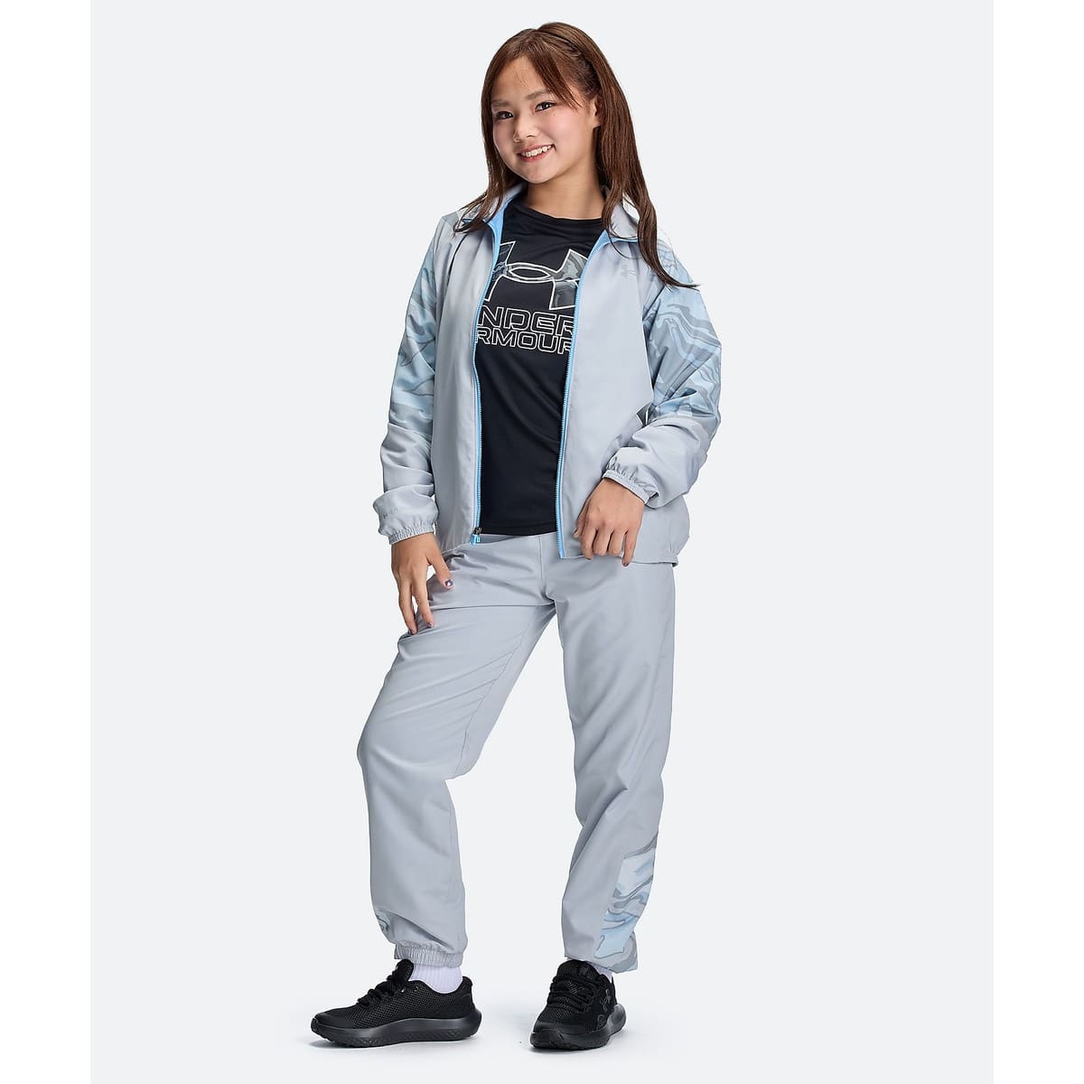 UA TRICOT PRINT WOVEN FULL-ZIP JACKET