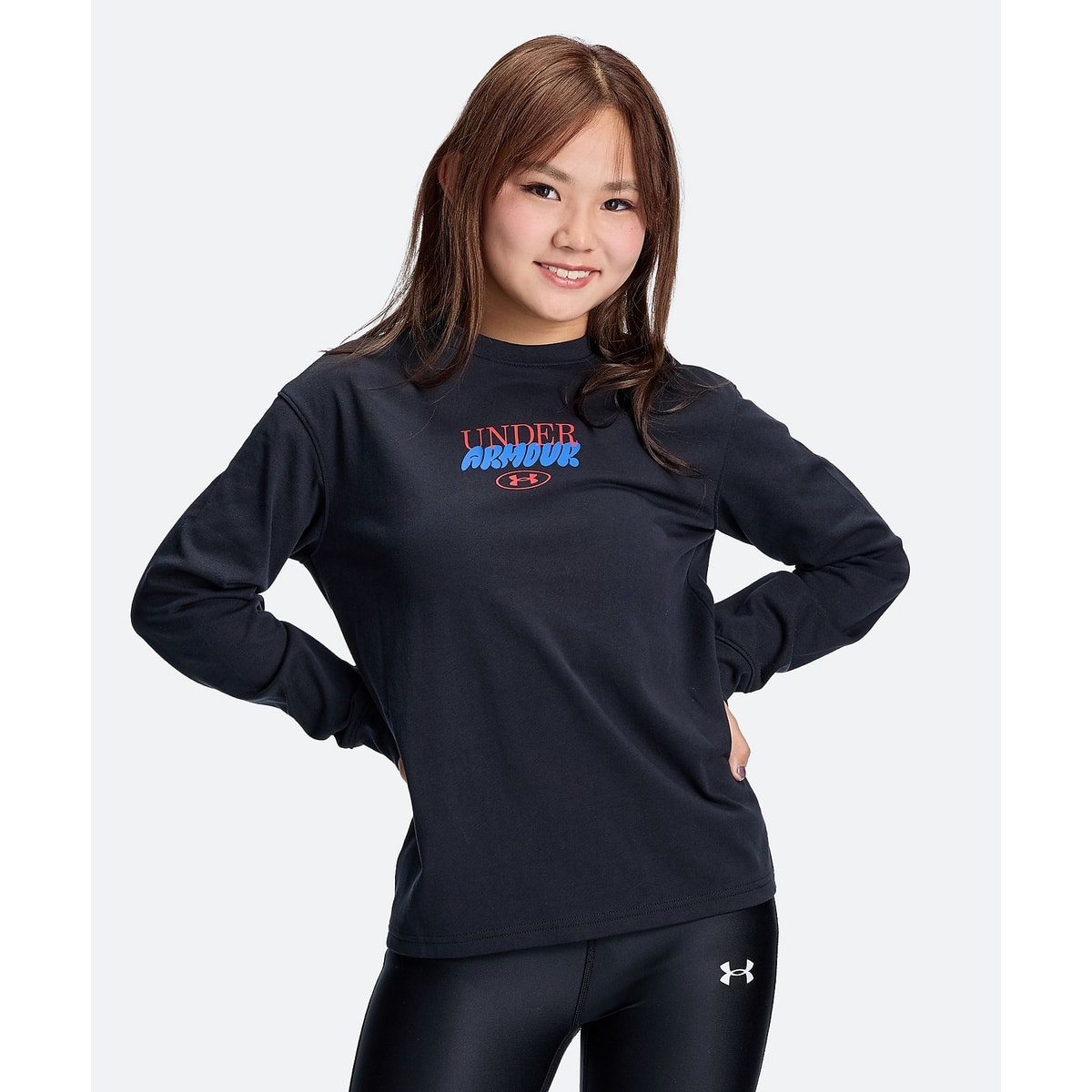 UA HEAVYWEIGHT COTTON GRAPHIC LONG SLEEVE T-SHIRT