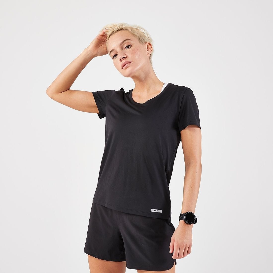 ランニング レディース Tシャツ 透湿性 DRY 100 BLK