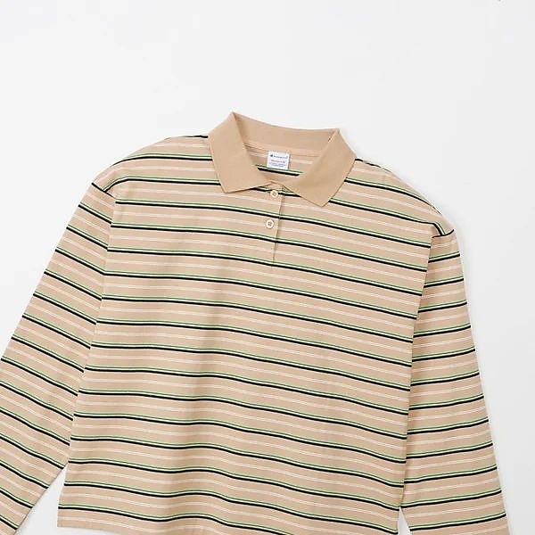 L/S BORDER POLO SHIRT