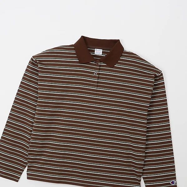 L/S BORDER POLO SHIRT