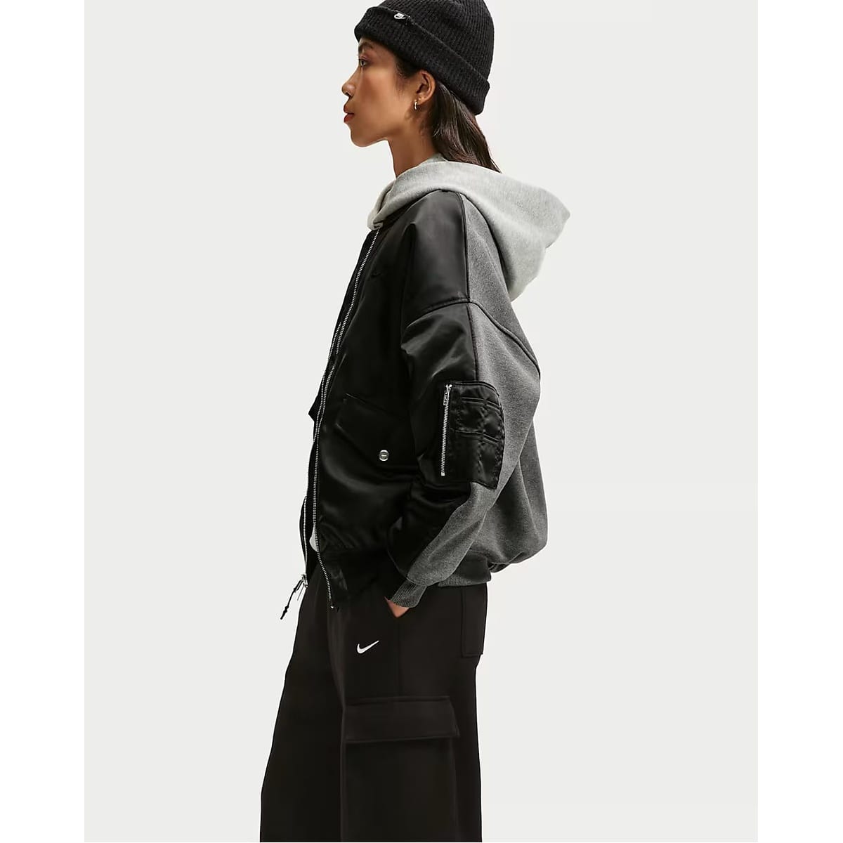 AS W NK STDO HYBRID BOMBER JKT