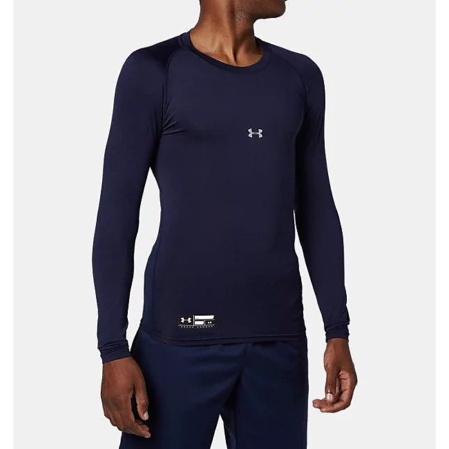 UA HEATGEAR ARMOUR COMPRESSION LONG SLEEVE CREW NECK SHIRT