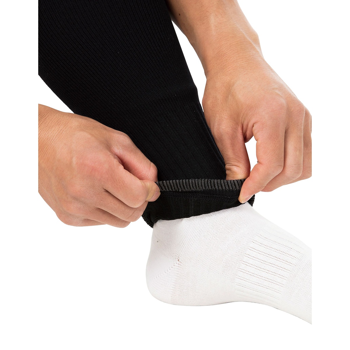 カラーカーフソックス アンダーストップ-ブラック