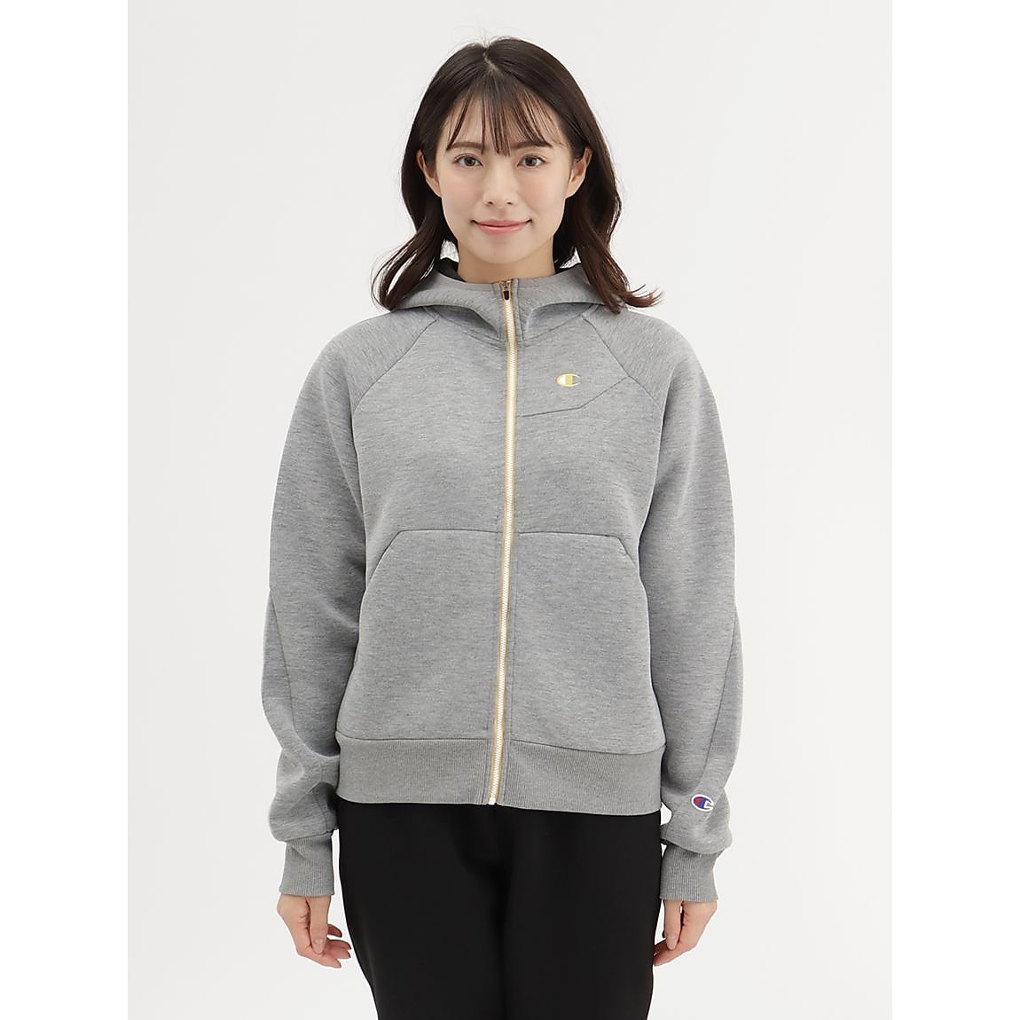 Championチャンピオン - TW 3LS ZIP HOODED SWEAT CW-WS101 090/メガ