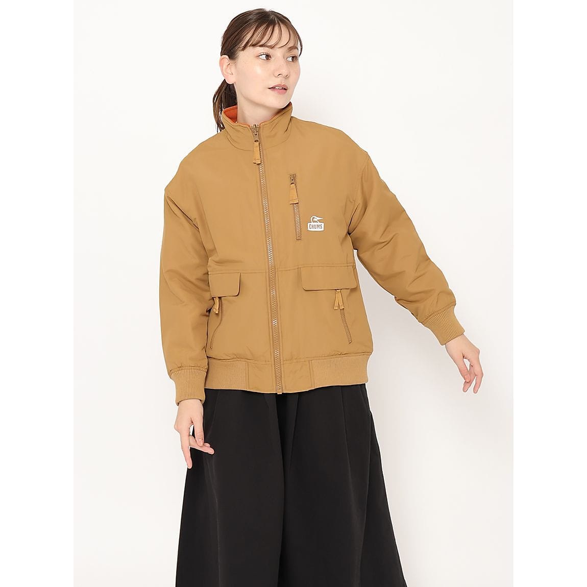 CHUMSチャムス - Fleece Back Reversible Jacket (フリース バック 