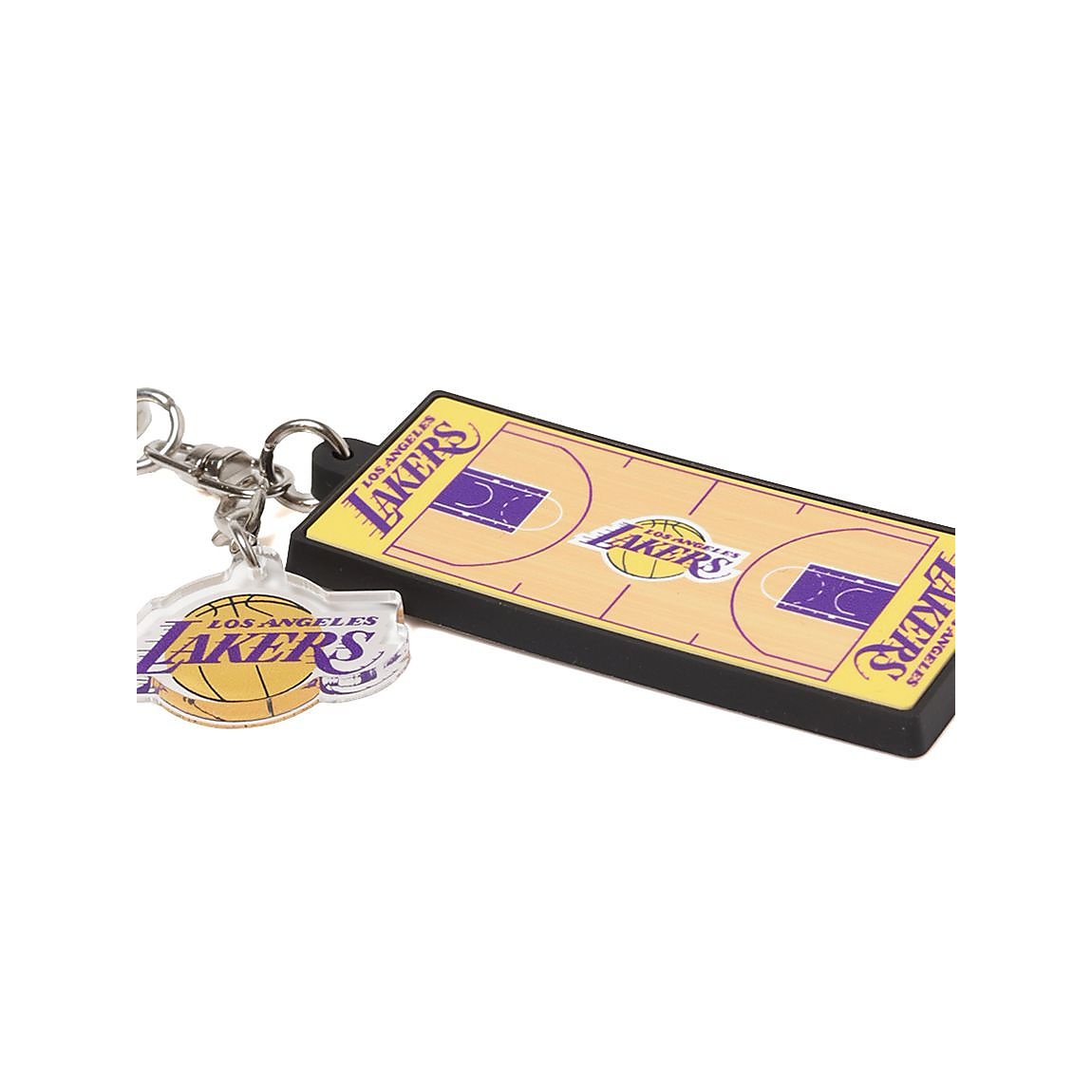 LAKERSコート柄ラバーキーホルダー