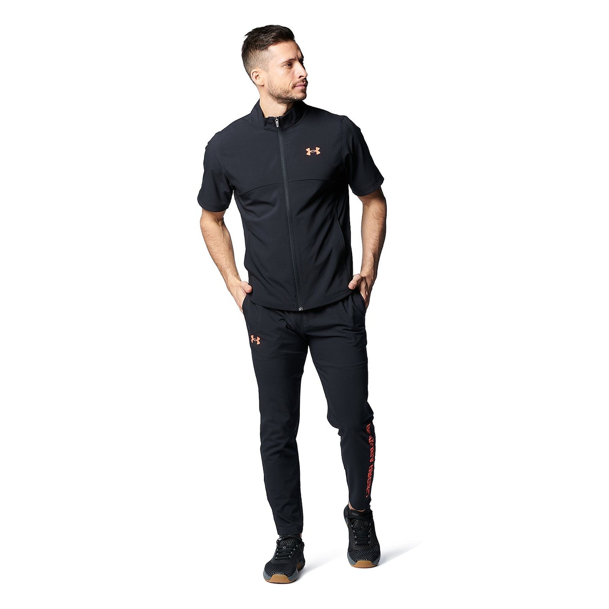 UA FRESH WOVEN SHORT SLEEVE FULL ZIP