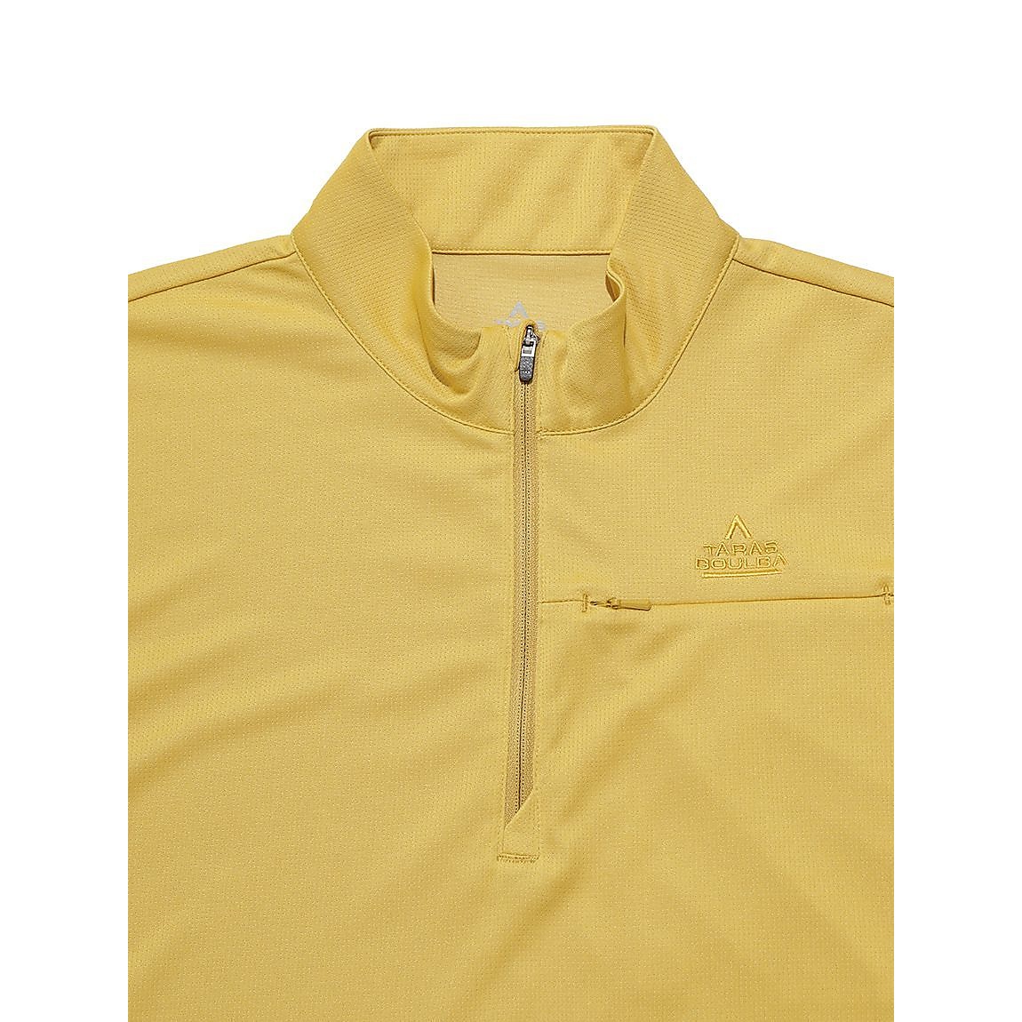 レディース 半袖ハーフジップシャツ