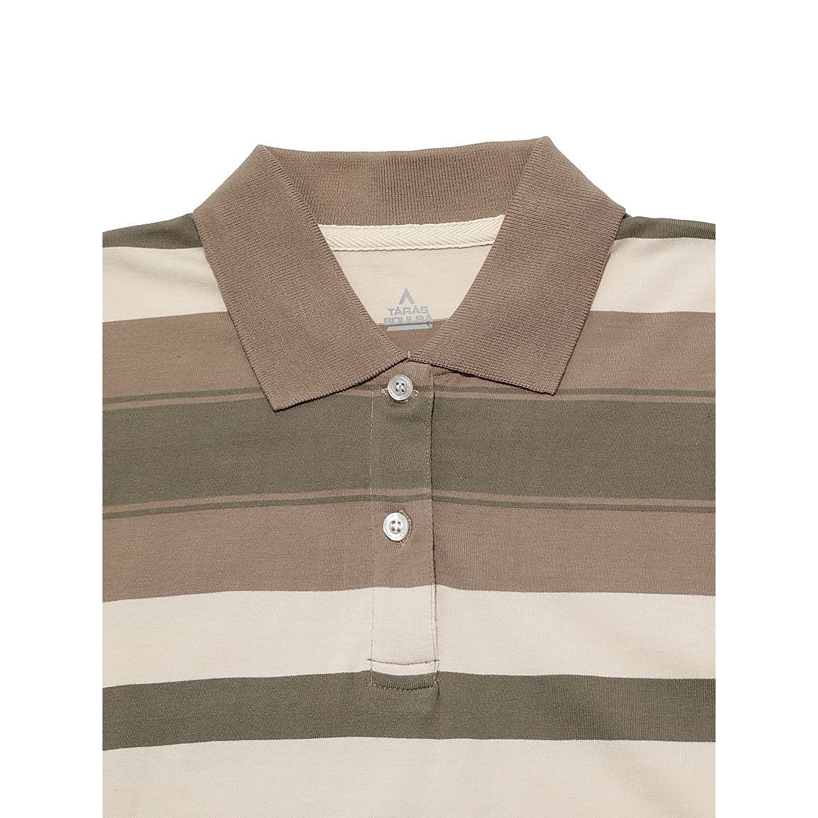 レディース コットン天竺 マルチボーダーポロワンピース