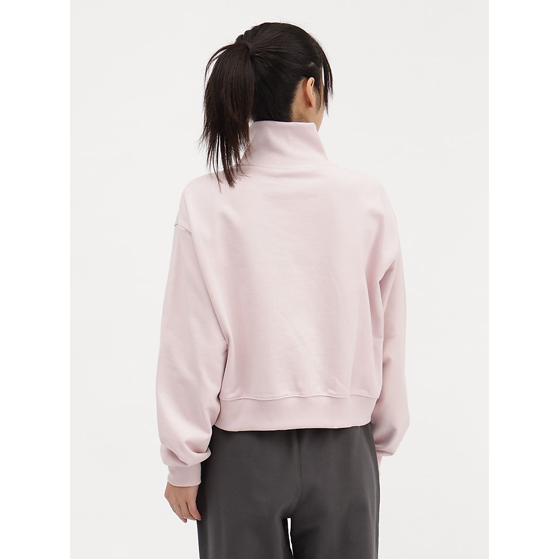 NB ATHLETICS ハーフジップ　モックネックスウェットシャツ