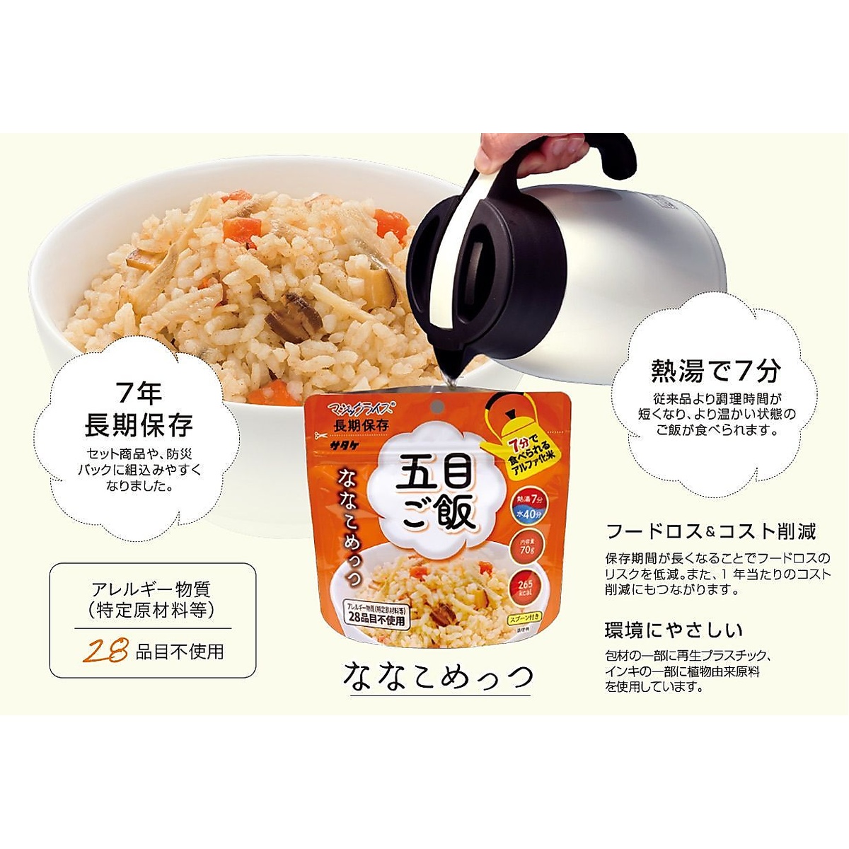 ななこめっつ　白飯