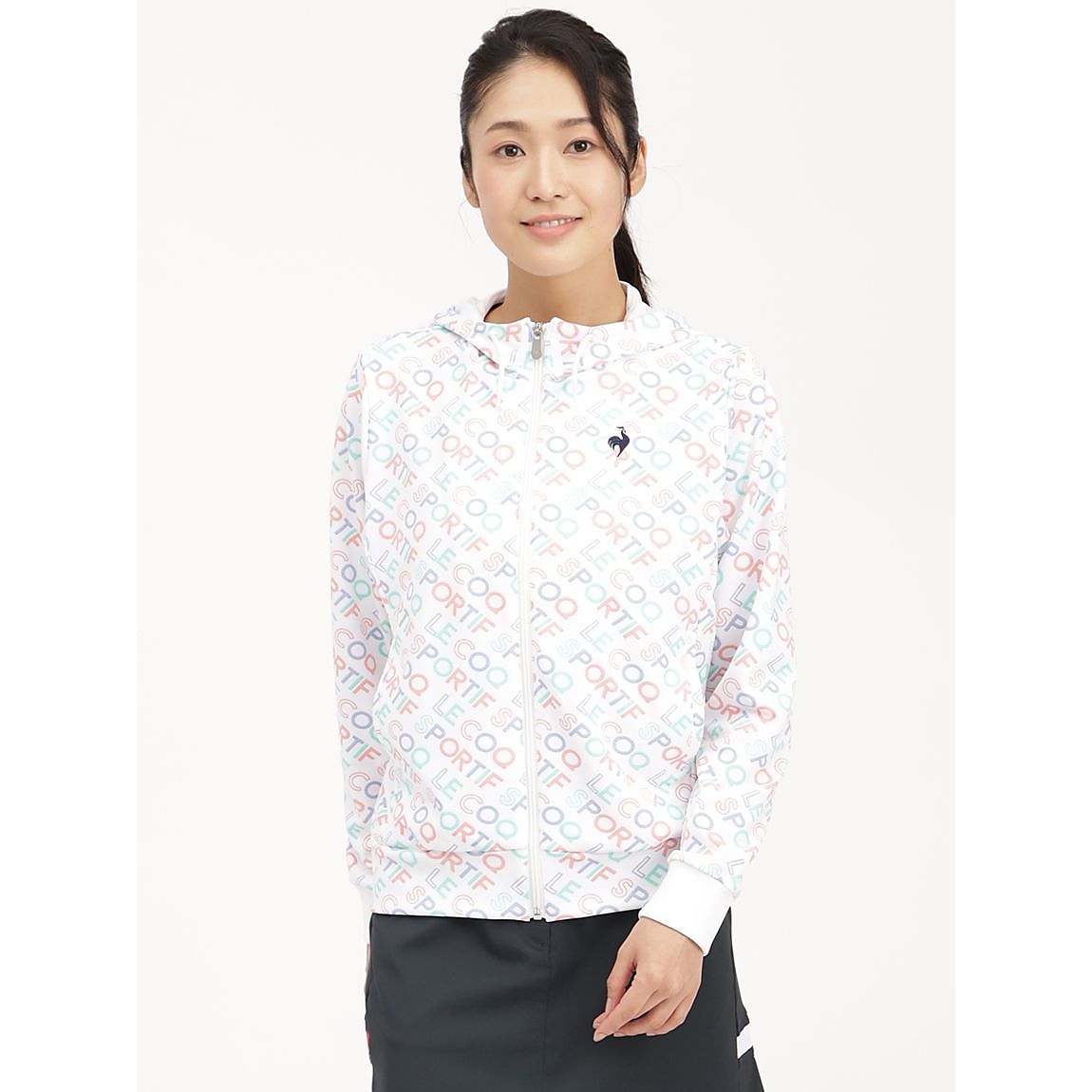 ロゴ総柄パーカー