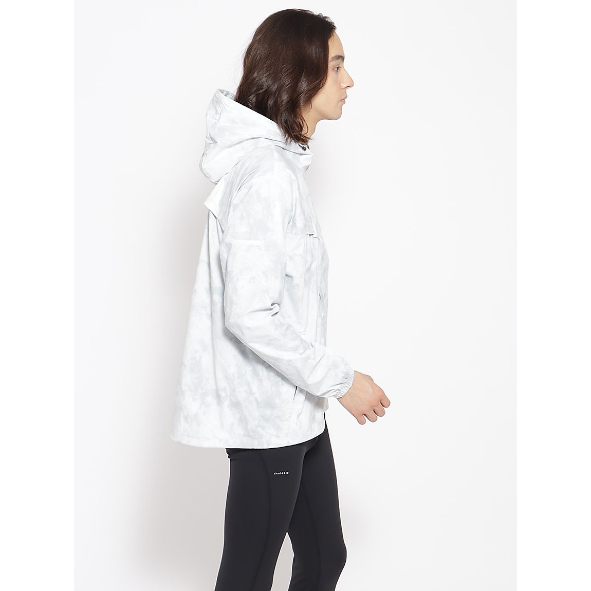 for RUN  軽量撥水ストレッチ ウインドプリントジャケット MENS