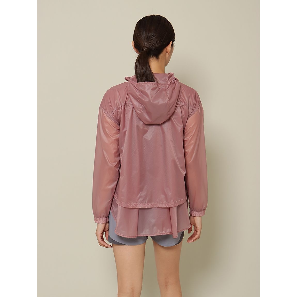 ナイロンリップ フルジップフーディフレア LADIES