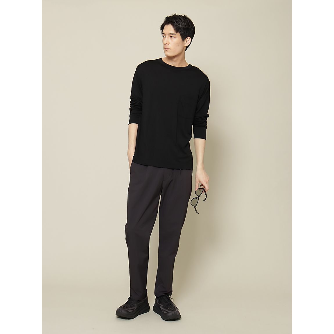 メリノウール レギュラー長袖ポケットTシャツ MENS