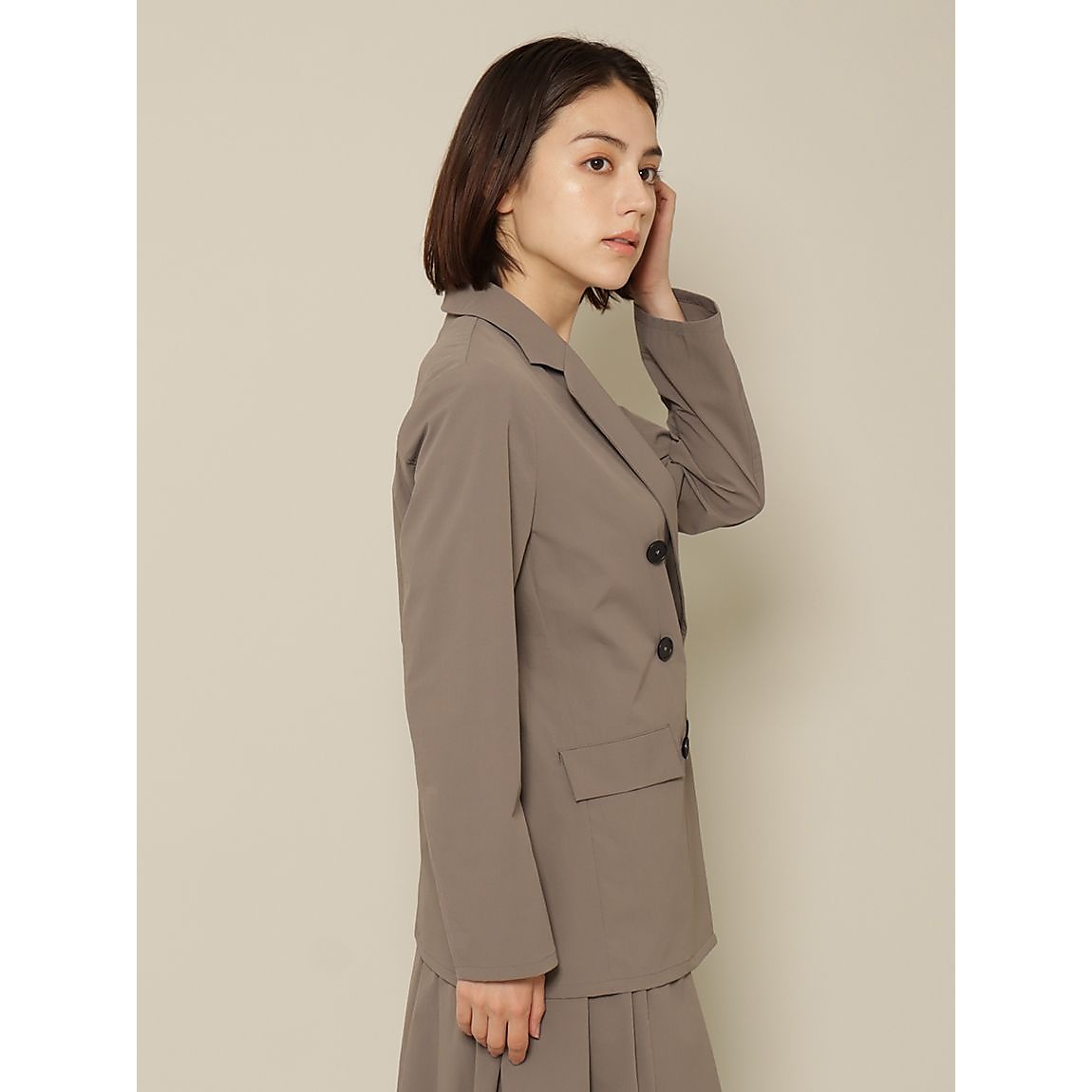 リサイクルナイロン ダブルブレストジャケット LADIES