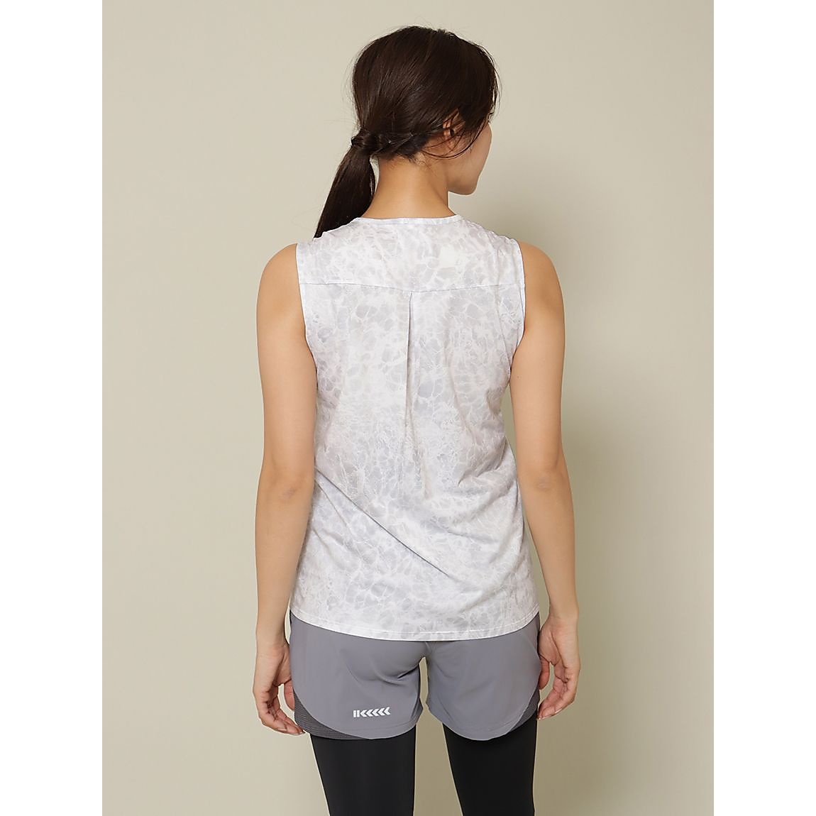 RUNスムースドビー ノースリーブTシャツ LADIES