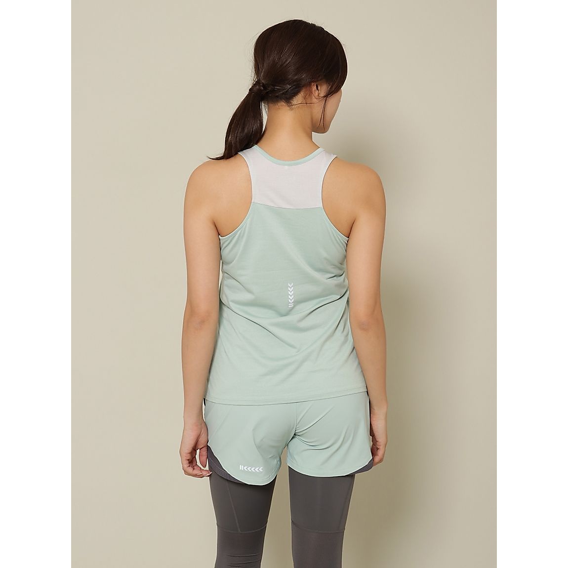 RUNスムースドビー クルーネックタンクトップ LADIES