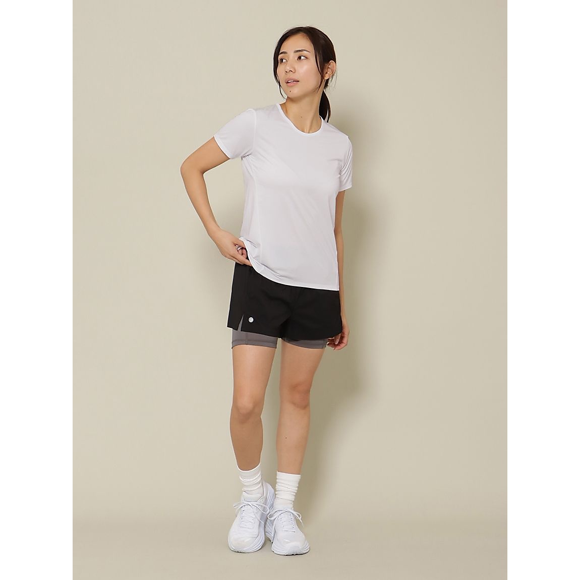 RUNスムースドビー クルーネックTシャツ LADIES
