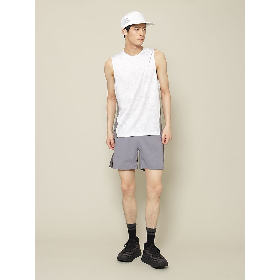 RUNスムースドビー ノースリーブTシャツ MENS