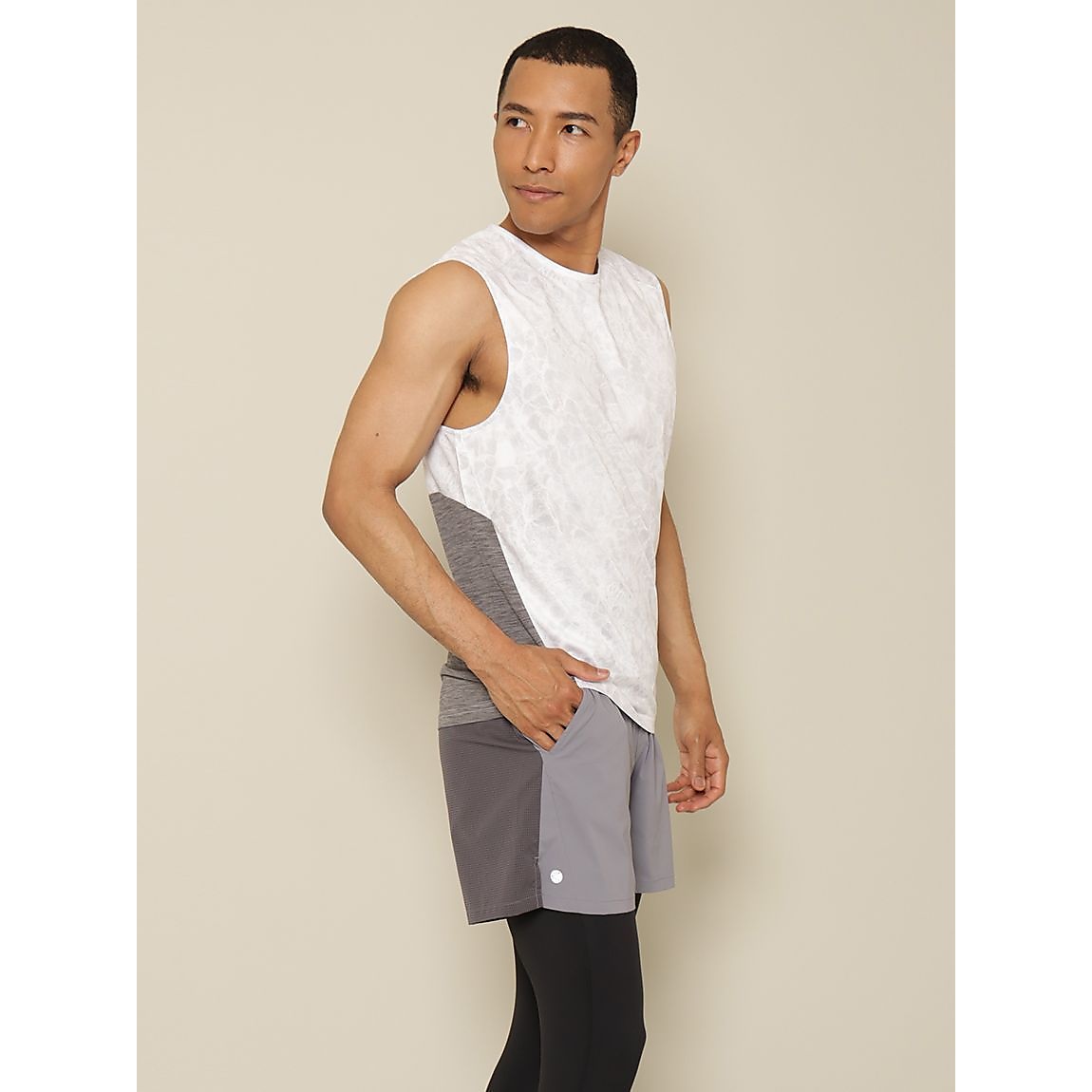 RUNスムースドビー ノースリーブTシャツ MENS