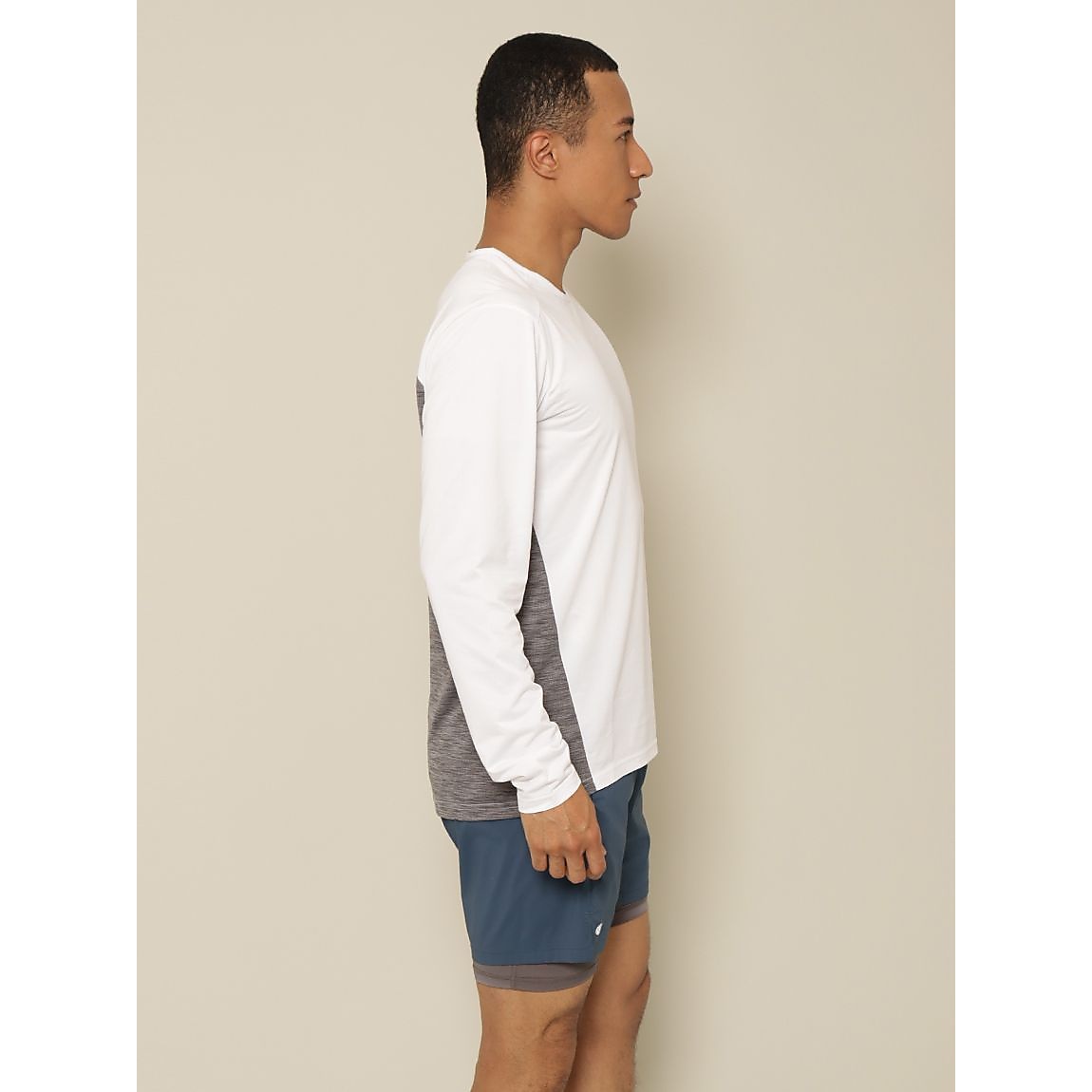 RUNスムースドビー クルーネックロングスリーブTシャツ MENS