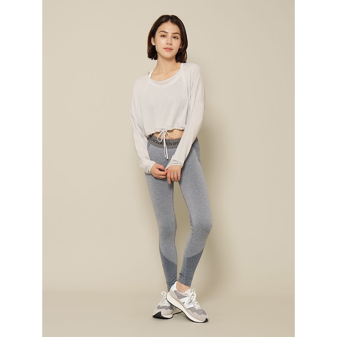 スムースジャージ クロップドドローストリングスTシャツ LADIES