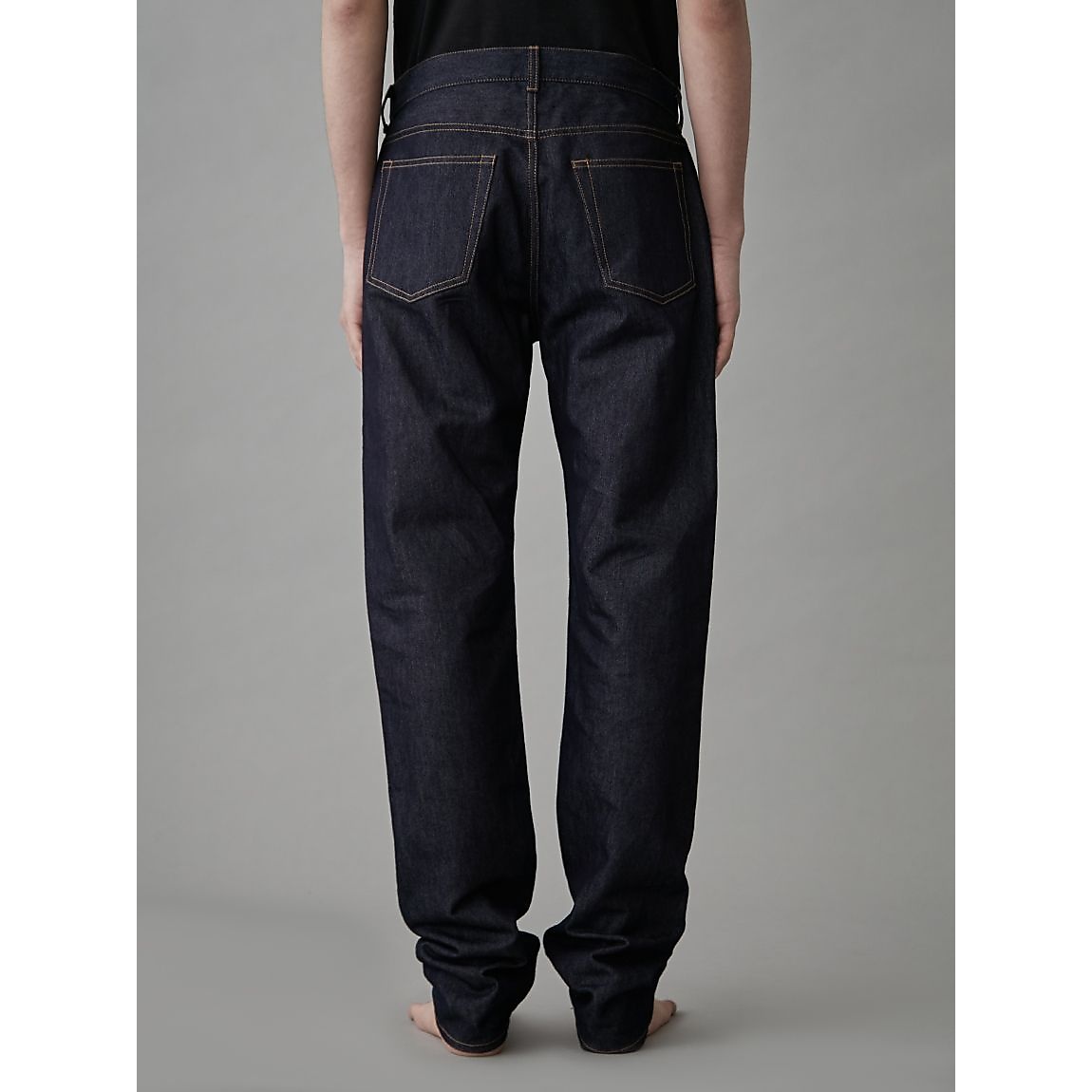 ノンウォッシュストレートデニム