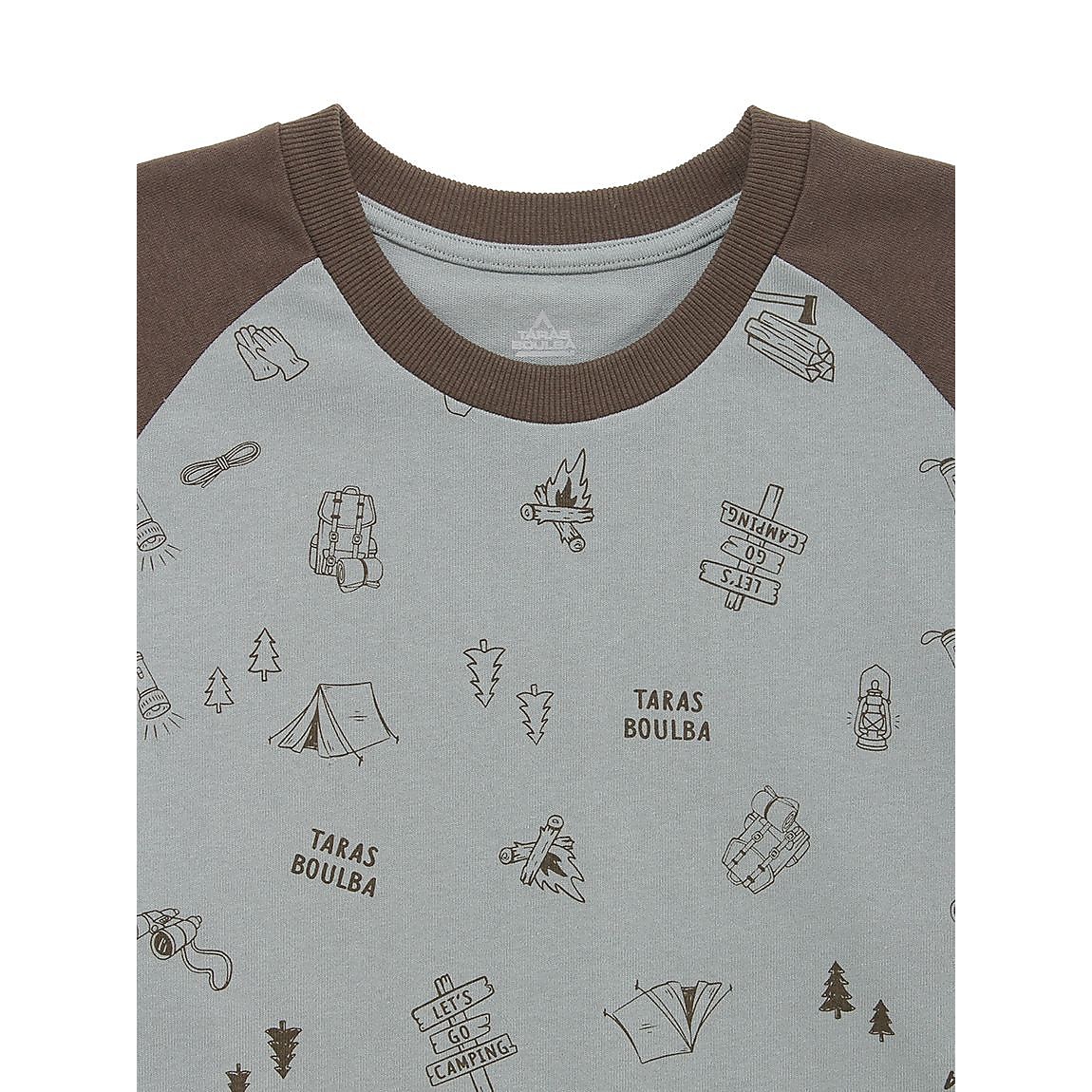 レディース ヘビーコットンロングTシャツ（総柄）