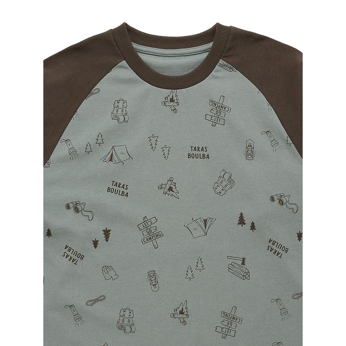 ジュニア ヘビーコットンロングTシャツ（総柄）