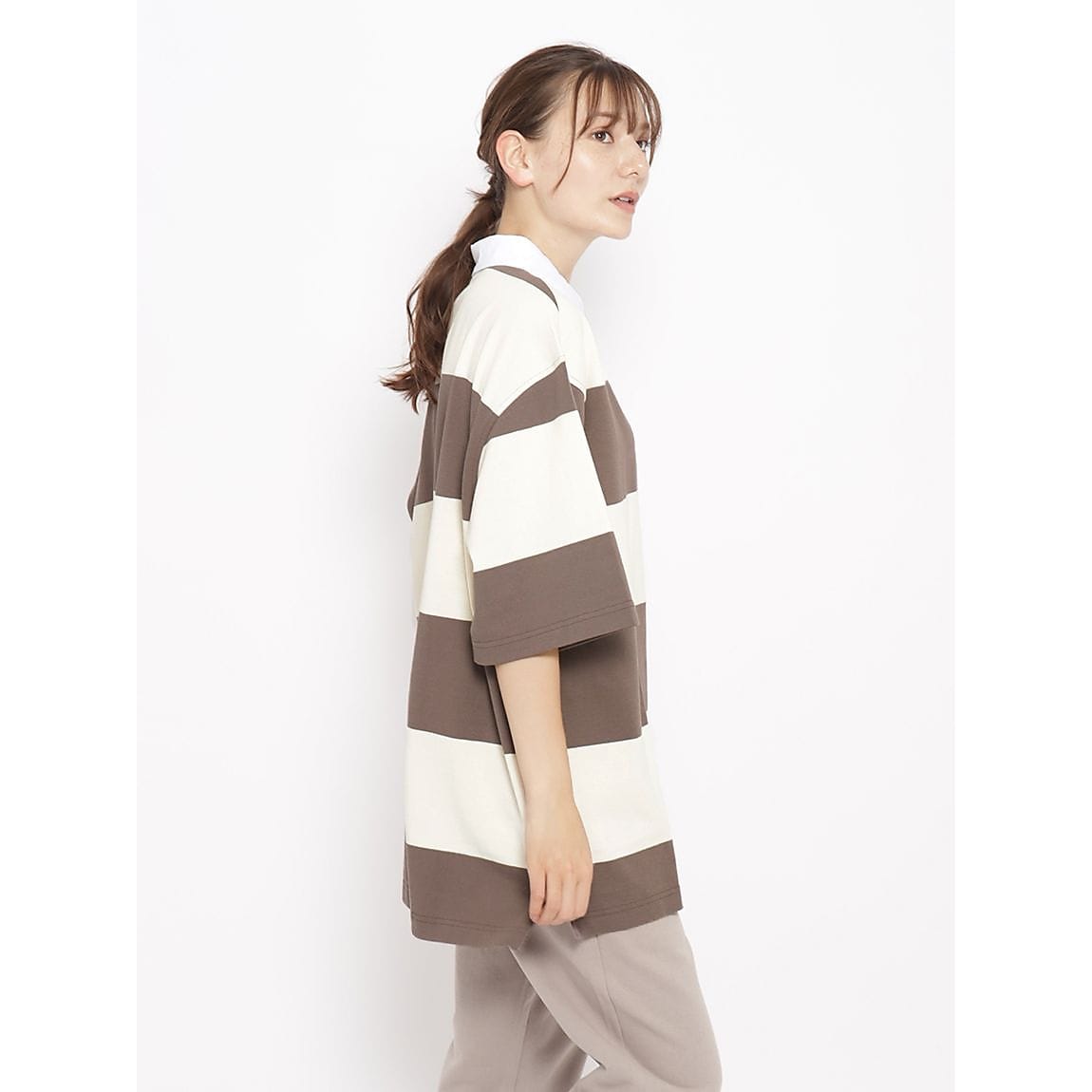 ENJOY IT RUGBY ラガーシャツ5分袖UNISEX