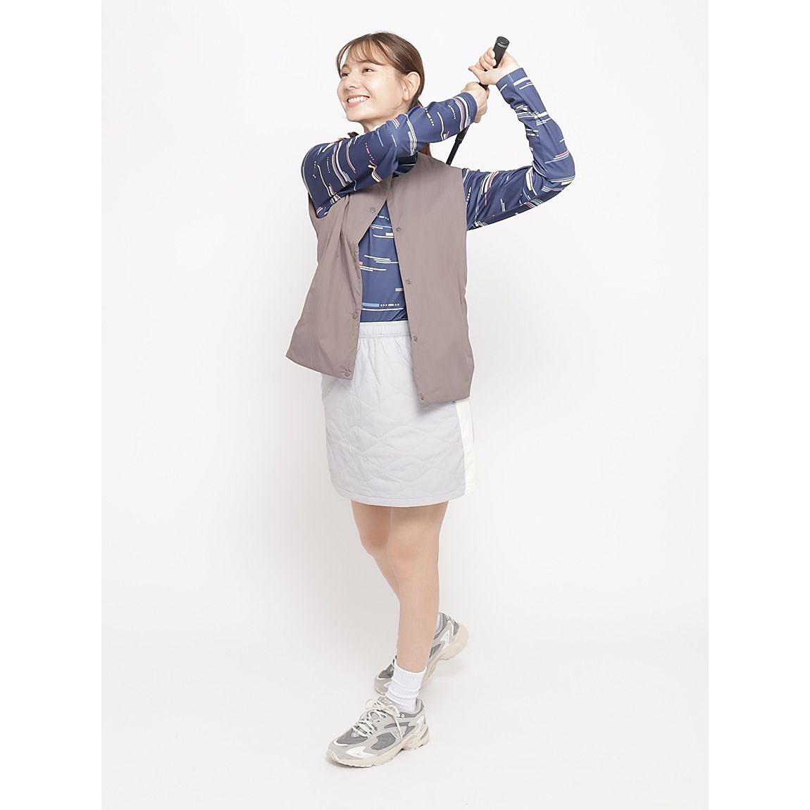 HYBRID 中綿/ジャージ ミニスカートLADIES