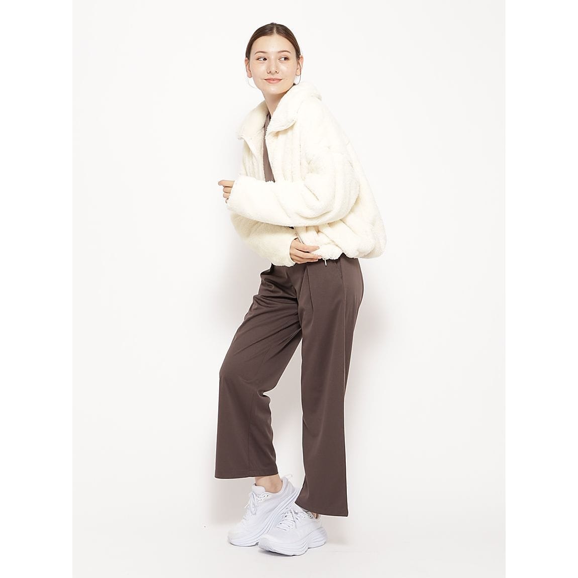 シャギーフリース ビッグカラーブルゾンLADIES