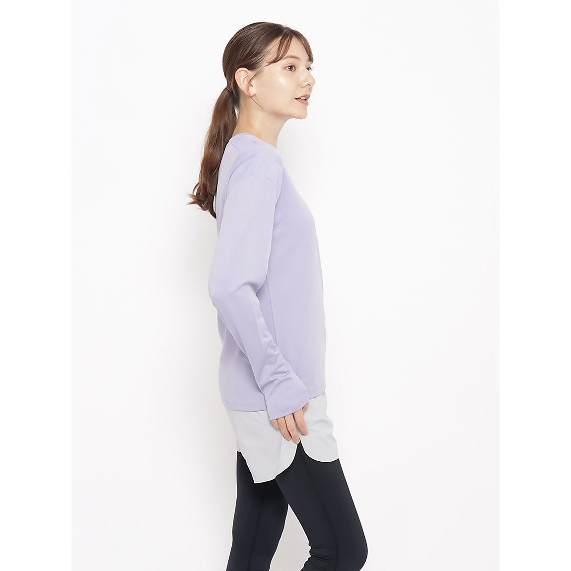 for RUN テックカノコ クルーネック長袖Tシャツ LADIES