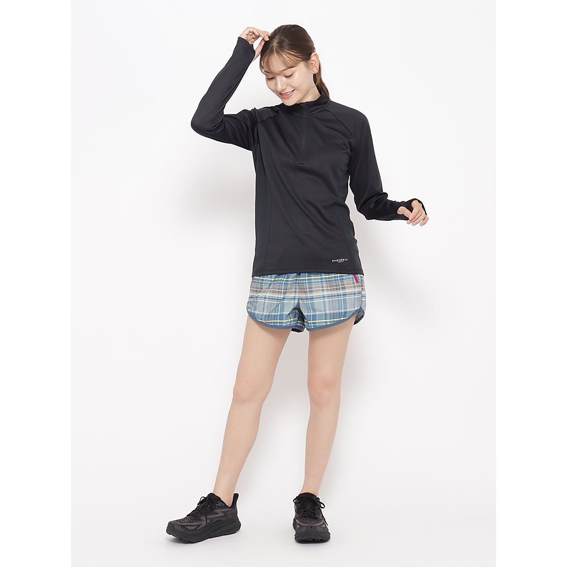 for RUN テックカノコ ハーフジップ長袖Tシャツ LADIES