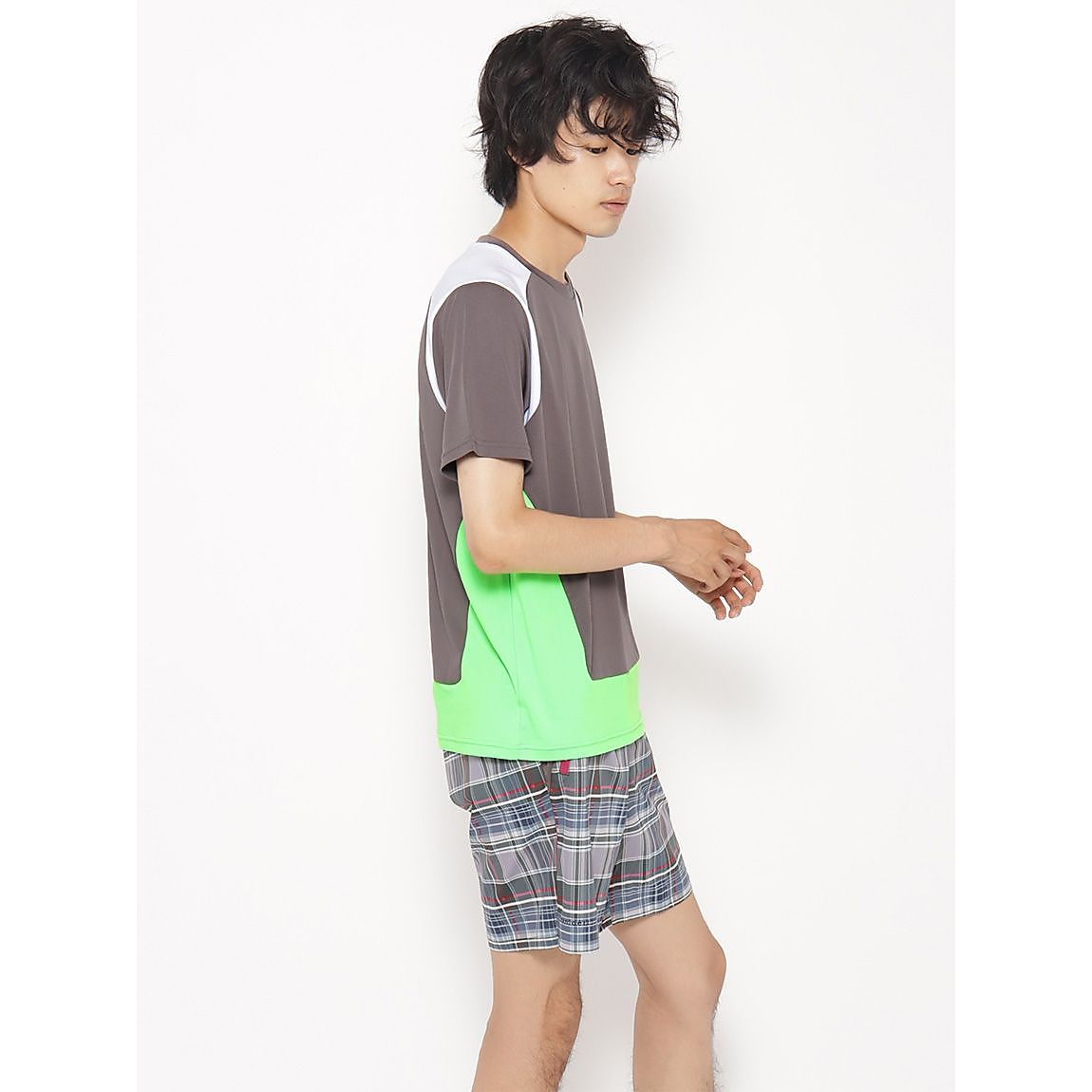 for RUN ドライスムースpr カラーブロックTシャツ MENS