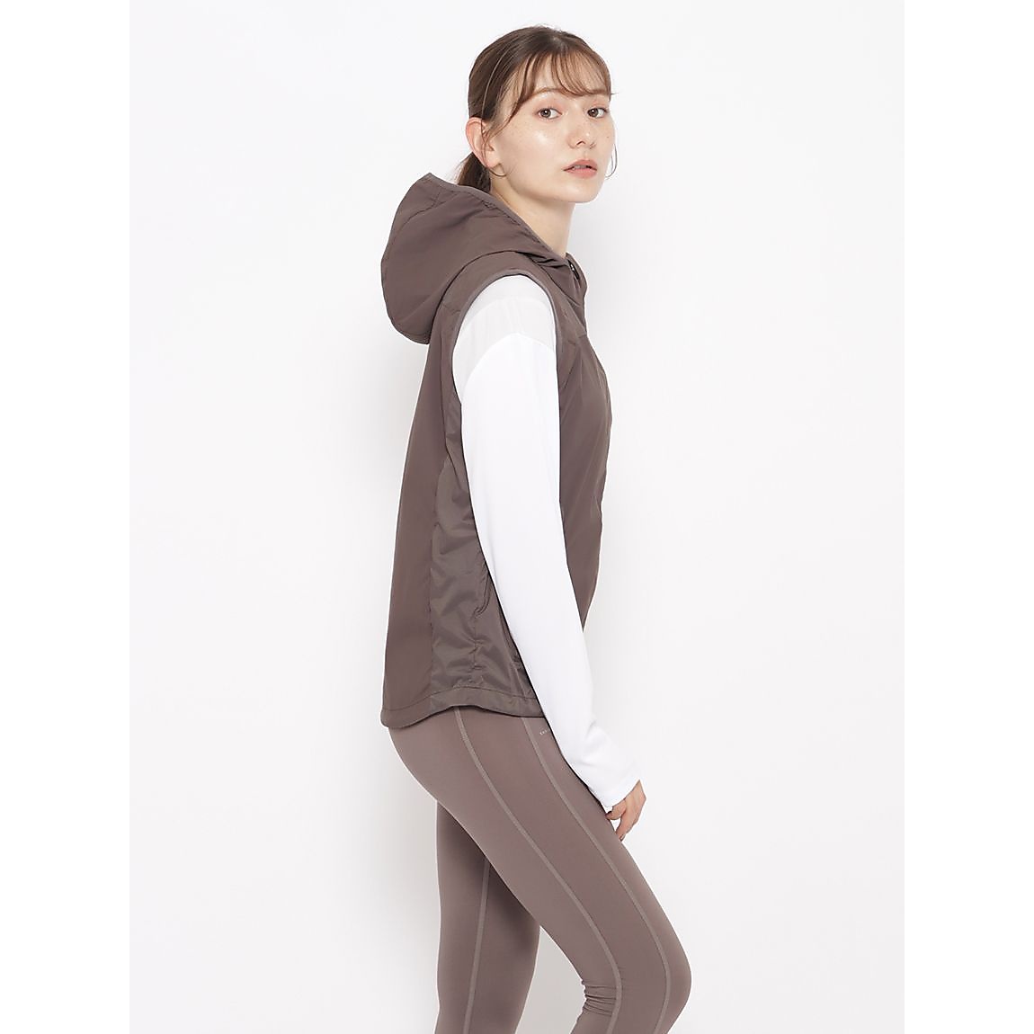 for RUN 撥水ストレッチ フーディベスト LADIES