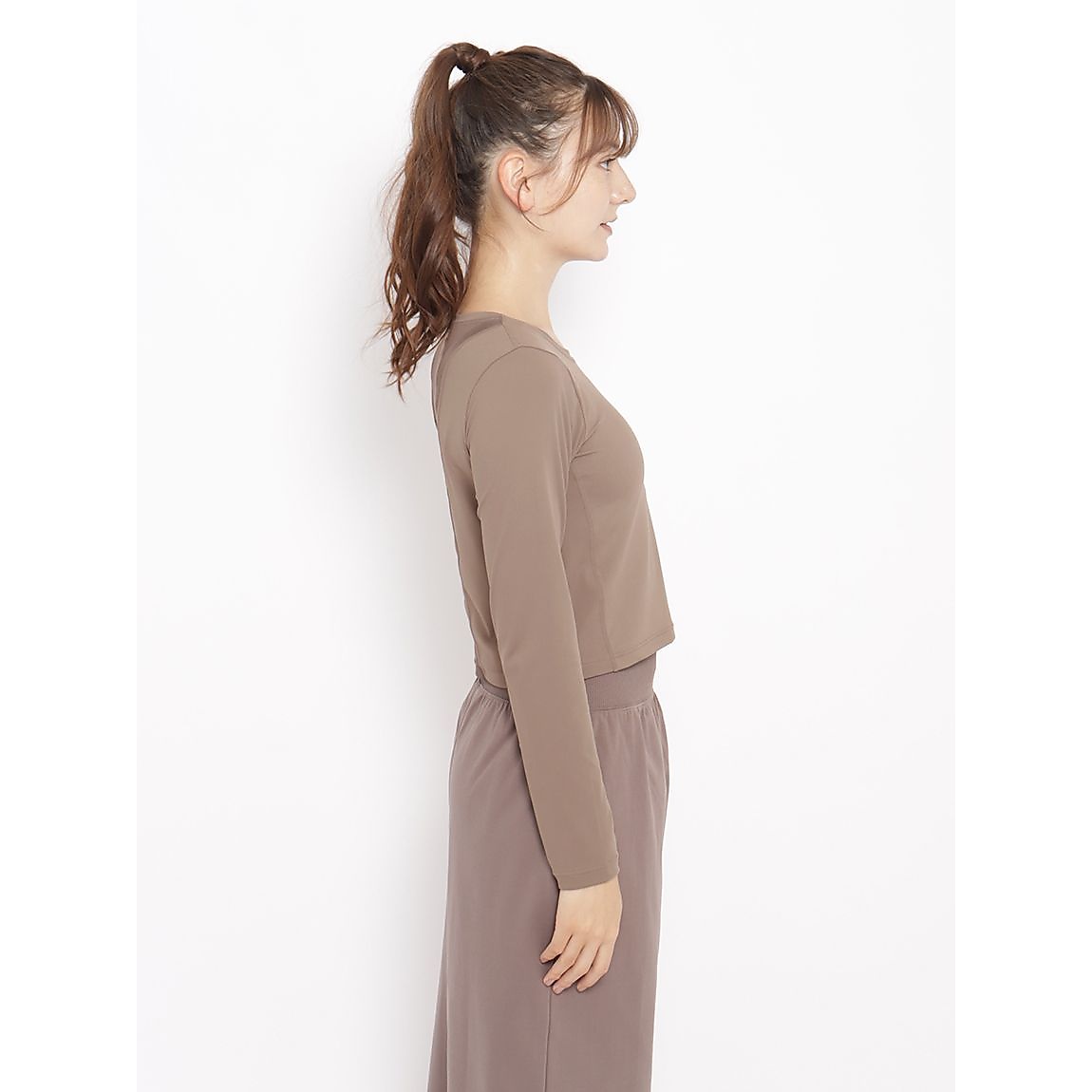 FOR FITNESS NYジャージ メッシュ長袖Tシャツ LADIES