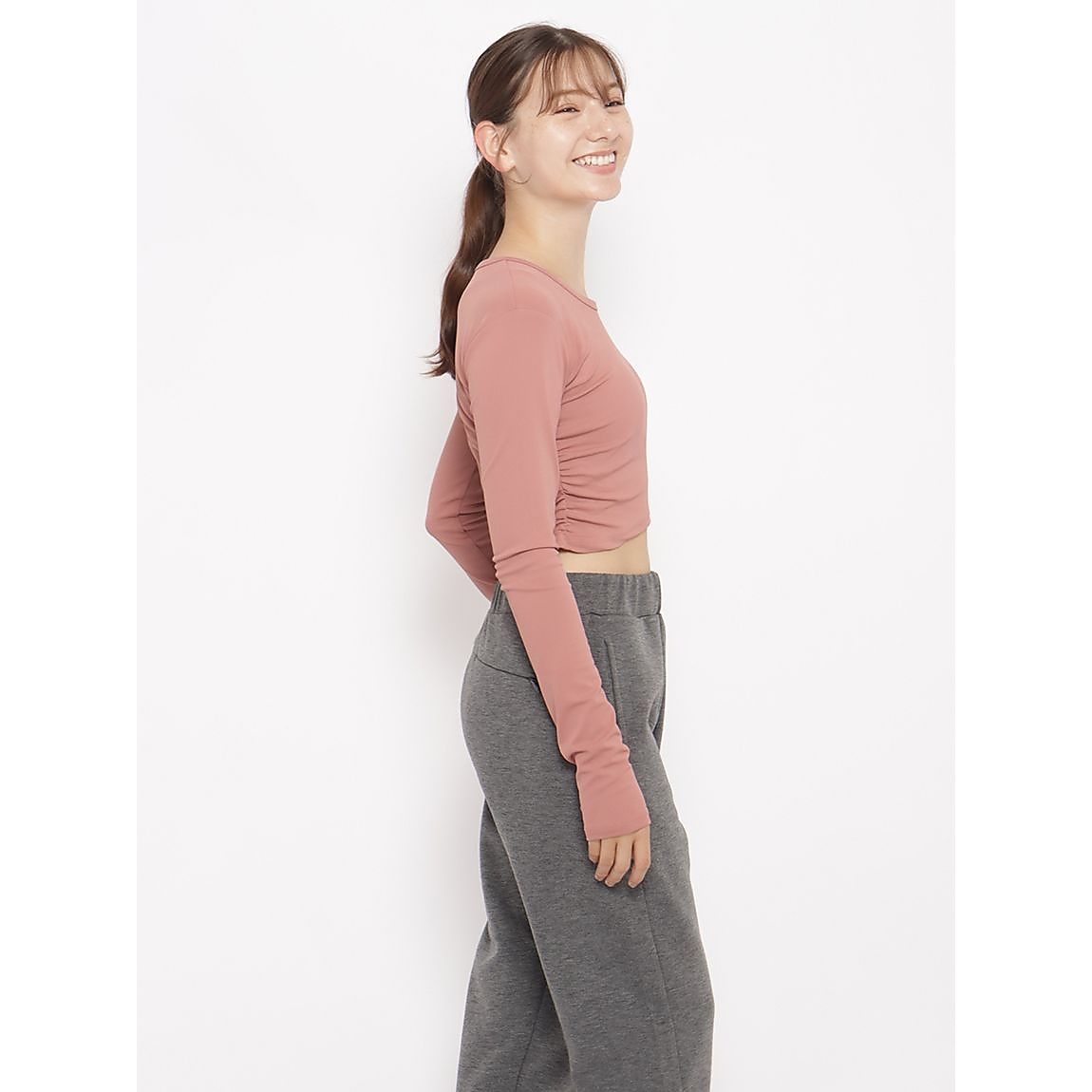 Cocotyベアスムース クロップト長袖ボレロ LADIES