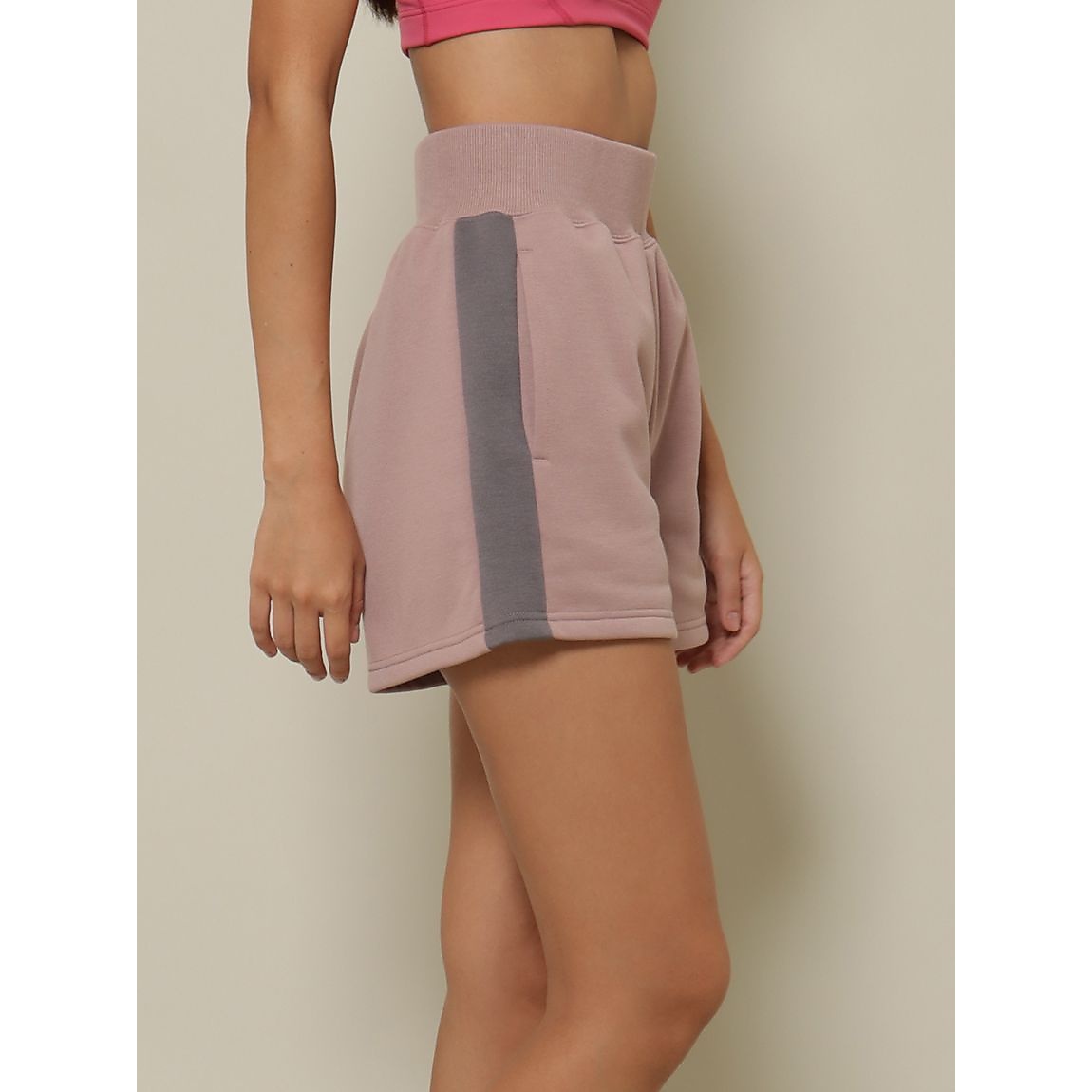 ミリオンドライ裏パイル起毛スエット パイピングショートパンツLADIES